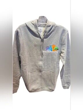 Disney Parks WDW 4 Park Embroidered Zip-Up Hooded Swearshirt  - Unisex Size XL
